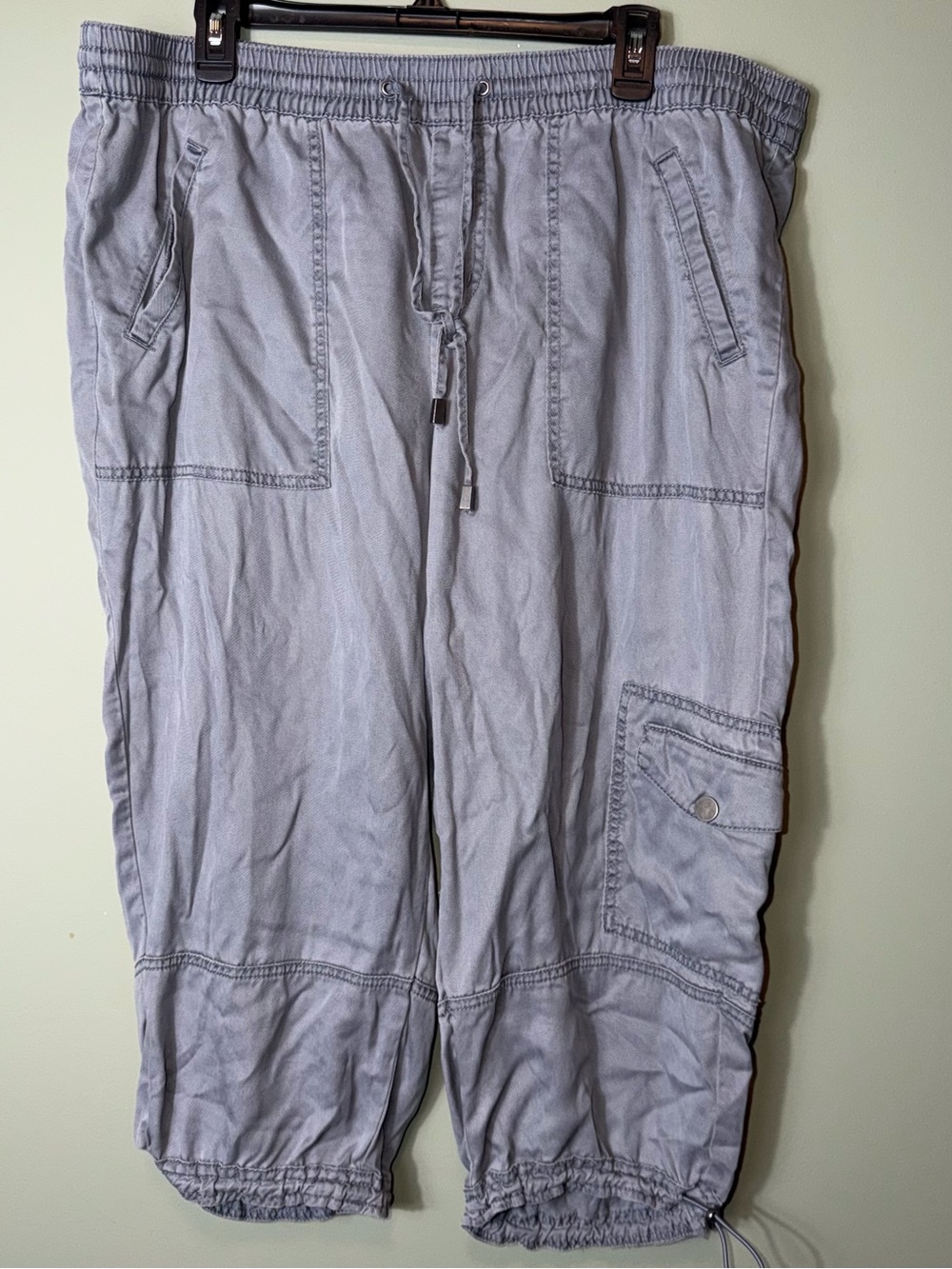 Lane Bryant Women’s Blue/Gray Drawstring Cargo Jogger 18/20
